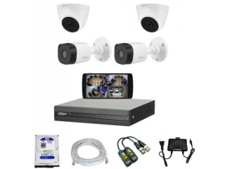 CCTV Package Dahua 04-Channel DVR/XVR 04-Pes Camera With 500GB HDD