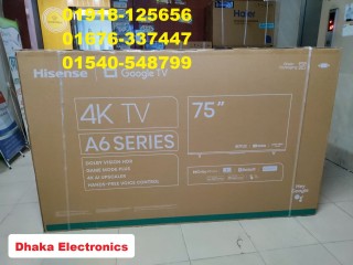 75 inch Hisense 75A6F3 UHD 4K Android Google DTS TV Official