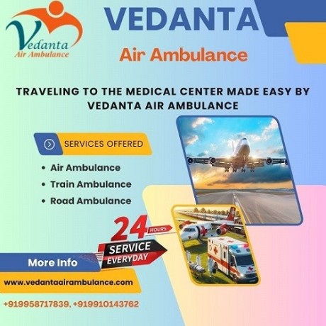 take-vedanta-air-ambulance-service-in-dibrugarh-with-advanced-medical-device-big-0