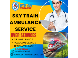 Sky Train Ambulance Services in Gorakhpur provides low-cost medical transport services