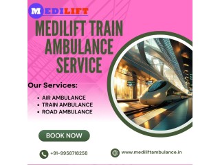 Medilift Train Ambulance in Jamshedpur provides transport services at low cost