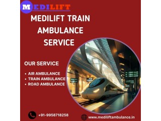 Hire the Medilift Train Ambulance Services in Kolkata for the best transfer