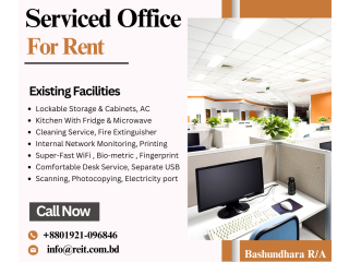 Office Space Rent Furnished Serviced In Bashundhara R/A