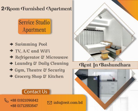 two-room-rent-furnished-serviced-apartment-in-bashundhara-ra-big-0